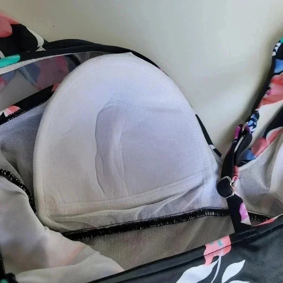 NWT Swim Solutions Mio Waist Minimize Swimsuit  Swim Solutions Black Pink Sz 14 - Picture 13 of 16